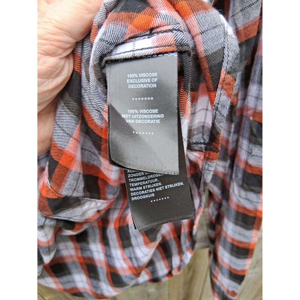 114 Harley Davidson Flannel Button Down Shirt Medium 2021 Embroidered - Picture 5 of 9
